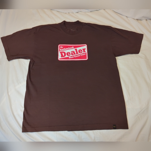 West Coast Cure Authorized Dealer Brown t-shirt Size L - Picture 1 of 5